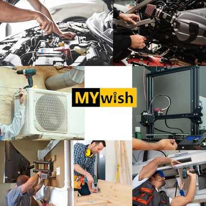Mywish (5 Sets) 3/8-16x3 Hex Head Nuts and Bolts with Flat & Lock Washers, 304 Stainless Steel Bolts and Nuts Kit 18-8, Fully Threaded, 3/8 Bolt, 3/8 - size: 3/8-16 x 3 (5 set)