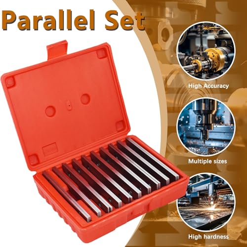 kimllier 10 Pair 1/8 x 6 Inch Steel Parallel Set, Accuracy Gage Gauge Block