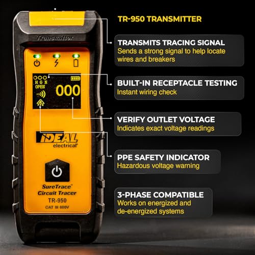 Ideal Electrical SureTrace Pro Circuit Tracer, 61-950, 0-600V AC/DC