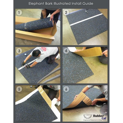 Rubber-Cal Elephant Bark Flooring 3/8-inch T x 4-feet - color: Red Dot, size: 54"L x 48"W x 0.4"Th