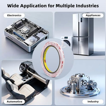 3M Double Sided Mounting Tape 3/4''x15.4Ft, White 4950 Heavy Duty - color: White, size: 0.75" x 15.4Ft
