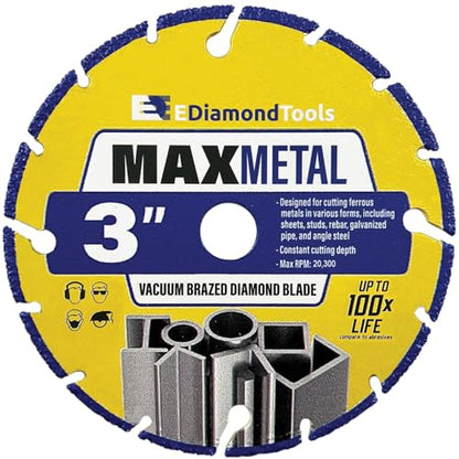 3" Diamond Saw Wheel for Metal Cutting, 1 PC - size: 3"