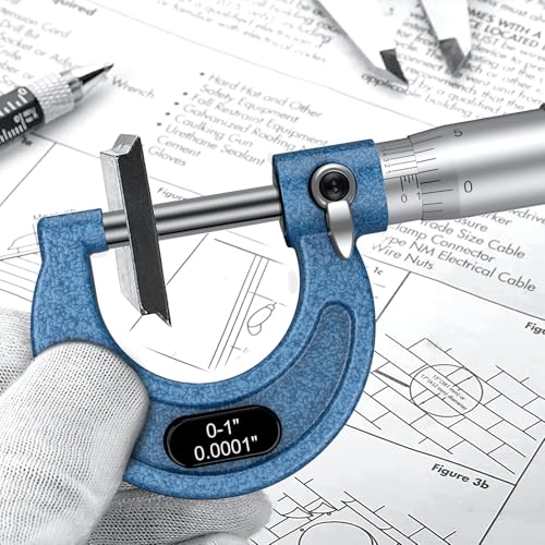 HDLNKAK Outside Micrometer 0-3", 0.0001" Graduation Micrometer Set - color: 3-piece set 0-3''