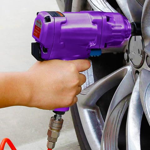 1/2-Inch Aluminum Air Impact Wrench - High Torque 1450 ft-lbs - Heavy Duty Twin Hammer，8-Piece CR-V Steel Impact Socket Set ，Heavy Duty Pneumatic Impact Wrenches for Automotive Repair - style: 1/2-Inch/1450 ft-lbs(Plastic Steel Enclosure)