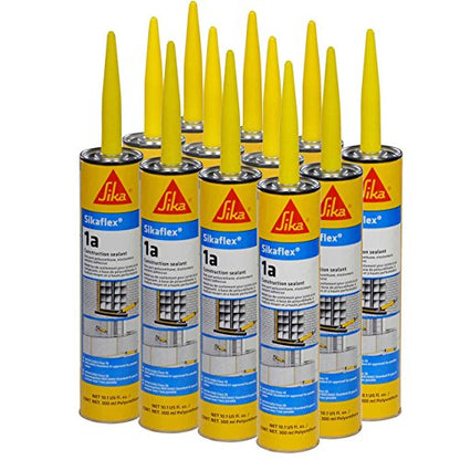 Sikaflex 1a Polyurethane Sealant Kit, Dark Bronze, Pack of 12 - color: Dark Bronze, size: Pack of 12