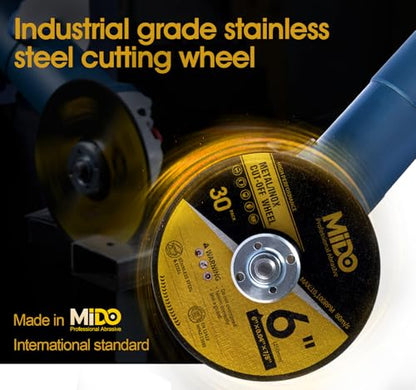 30 Pack Cut Off Wheels 6 Inch Cutting Wheel 6" x.040 x7/8" Metal&Stainless Steel Cutting Disc Fit for Angle Grinder - style: 30PCS 6Inch Cut Off Wheels