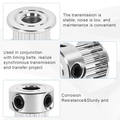 6 Pack GT2 Timing Belt Pulley 20 Teeth,8mm bore,synchronous Pulley - size: 20T-B8-10