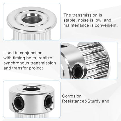 6 Pack GT2 Timing Belt Pulley 20 Teeth,8mm bore,synchronous Pulley - size: 20T-B8-10