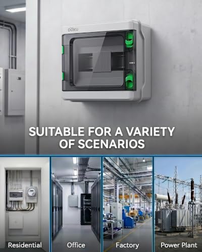 Circuit Breaker Box, IP66 Distribution Protection Box (HA-8 Way-H) - size: HA-8- 8.6x7.9x4.1 INCH
