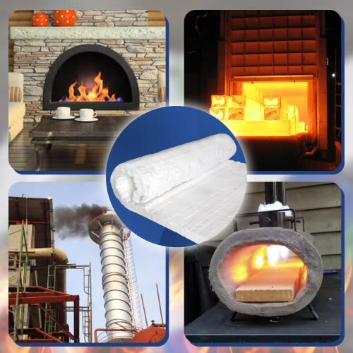 2 Pcs Ceramic Fiber Insulation Blanket 8# Density 2600F, 1" Thick x12"x 24" - size: 1" Thick x 12" x 24" - 2 Piece