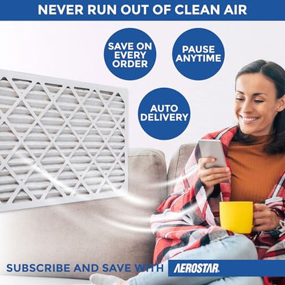 Aerostar Air Filter 20x30x1 MERV 13 AC Filter, HVAC, Furnace Filter, 6 Pack - style: 6 PACK