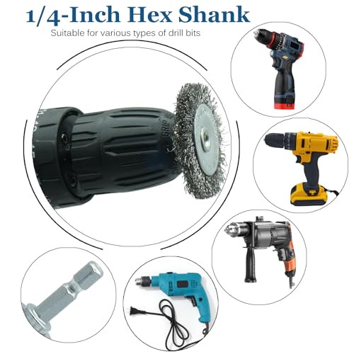 8-Pack 2-inch Wire Wheel Brush Set for Drill - style: 2-inch Wheel Brush - 8 Piece