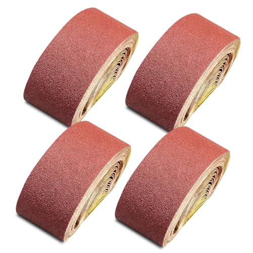 4 x 24Inch Aluminum Oxide Sanding Belts,5Each of 40 80 120 240 Grits,20 Pcs - size: 4*24