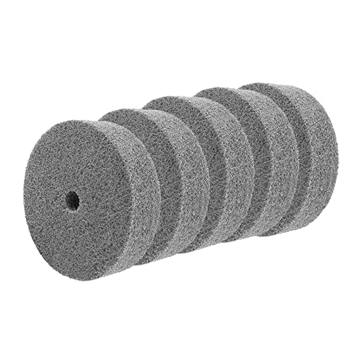 5Pcs Nylon Fiber Polishing Buffing Wheels 75mm/3" Deburring Wheel for Grinder Buffing Machine, Polishing Disc Wheel, Grey - style: 3", 5Pcs, Grey