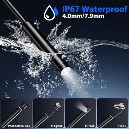 Endoscope Camera with Light, 1920P HD Phone Camera - 16.4FT - size: 16.4FT, style: Single Lens