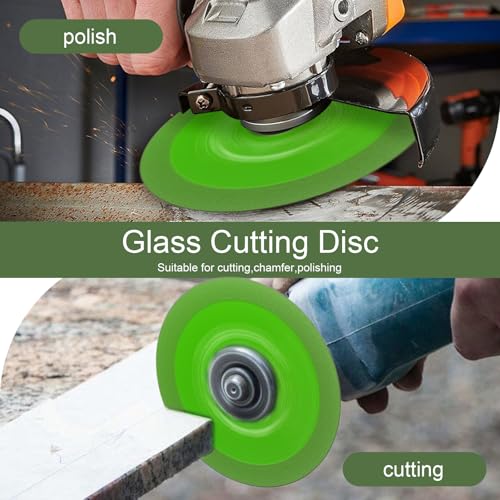 10 Pack Glass Cutting Disc, 4" Diamond Blade for Angle Grinder - size: 10 x 4"