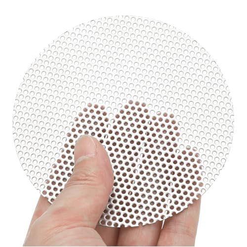 PATIKIL 4" Dia 304 Stainless Steel Perforated Sheet 0.06" Hole 2 Pcs - size: 4inch