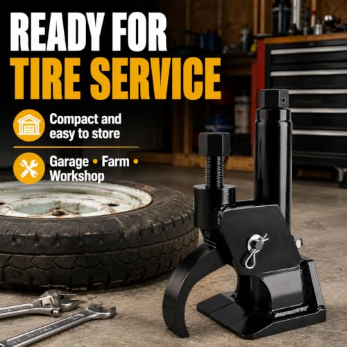 Manual Tire Bead Breaker, Adjustable Hammer Bead Buster Tires Changer Fit for 38 and 42 inches Tire Operation, ATV, Golf Cart, Tractors, Trucks, Heavy Duty (Black(Manual)) - color: Black(Manual)