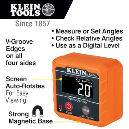 Klein Tools 80035 Digital Level and Angle Gauge & Plumbers Straps Kit, 2-Pc - style: Gauge / Level / Plumber Straps