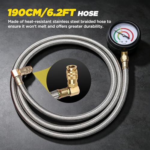Exhaust Back Pressure Tester Kit, Car Exhaust Back Pressure Gauge Tool Set