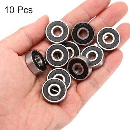 uxcell 10pcs 627-2RS Bearing 7x22x7mm, Chrome Steel, Precision ABEC3 - size: 627-2RS