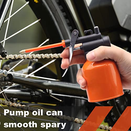 250ml Metal Oil Can with Rigid & Flexible Spouts (Oranger) - color: Oranger