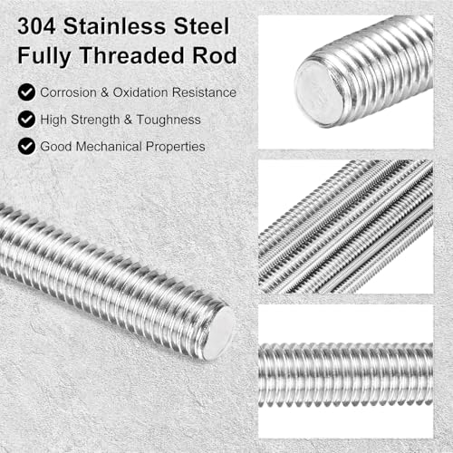 M METERXITY 5Pcs Fully Threaded Rod M12x150mm Right Hand Thread Bar Studs - size: M12x150mm