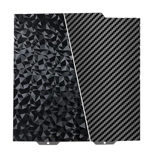 PEO PET 3D Printer Build Plate for Bambu Lab A1 Mini 3D Printer,184x184mm Spring Steel Plate,Double Sided Flexible Sheet Removable Platform - color: Small Diamond PEO + Carbon Fiber PET