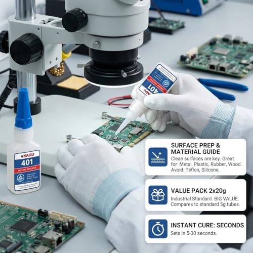 401 & 495 Super Bonder Instant Adhesive 20g Suitable for Plastic Wood Metal Rubber 2 Pack - size: 401 & 495, style: 2 Pack