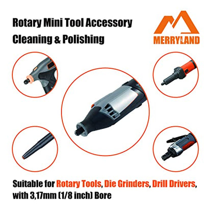 Merryland 72 Pack Wire Brush Steel Brush for Dremel Mini Brush - size: Mixed Brush