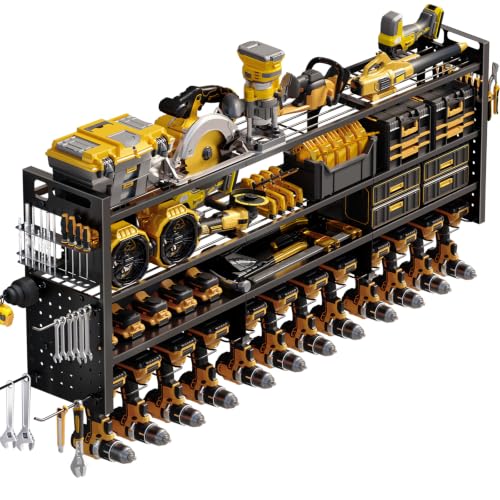 Large 49'' Wide Power Tool Organizer Wall Mount, 4-Tier - size: 49''Width (LARGE)