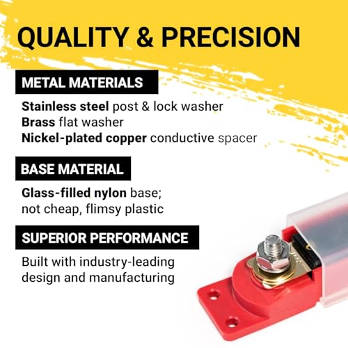 Spartan Power 80 Amp ANL Fuse & Holder Kit Red - color: RED, size: 80A RED