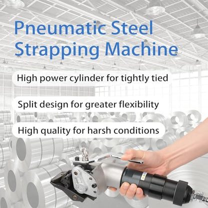 Pneumatic Steel Strapping Machine for 1.25in/3cm Width Metal Belt - size: Air Strapping Tool (1.25'')
