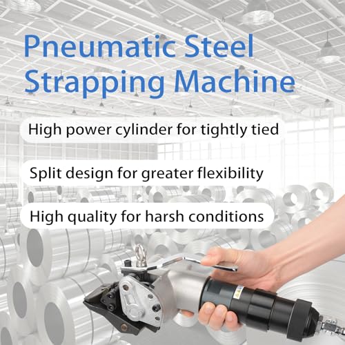 Pneumatic Steel Strapping Machine for 1.25in/3cm Width Metal Belt - size: Air Strapping Tool (1.25'')