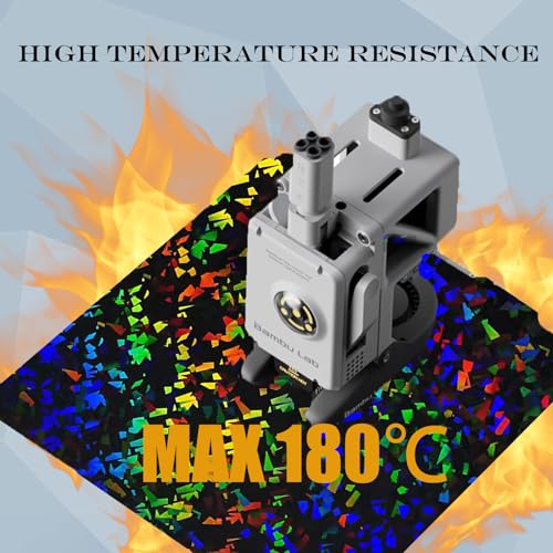 Smooth Galaxy PEY+Kaleidoscope PEK Build Plate for Bambu Lab A1 Mini 3D Printer,Double Sided Smooth Flexible Spring Steel Plate Effect Sheet 184x184mm for Bambu Lab A1 Mini - color: Galaxy PEY+Kaleidoscope PEK