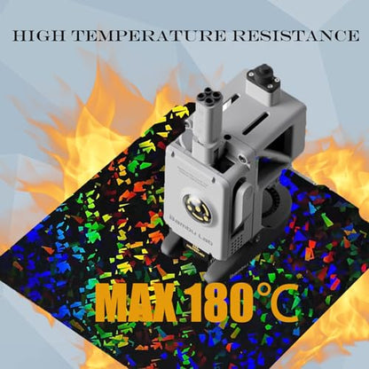 Smooth Galaxy PEY+Kaleidoscope PEK Build Plate for Bambu Lab A1 Mini 3D Printer,Double Sided Smooth Flexible Spring Steel Plate Effect Sheet 184x184mm for Bambu Lab A1 Mini - color: Galaxy PEY+Kaleidoscope PEK
