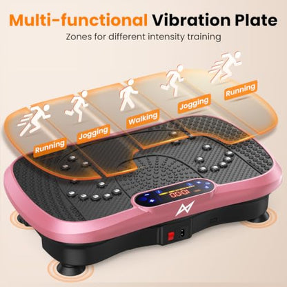 AXV Vibration Plate Exercise Machine Fitness Platform Body Vibrating Board - color: SLIM.PINK