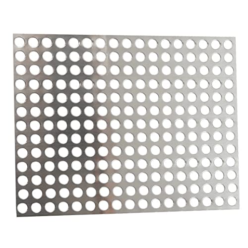 Perforated Metal Sheets Perforated Stainless Steel Sheet-Sheet Metal with Holes-20GA 0.4 Inch Hole 19.3 Inch X19.3 Inch-Suitable for Ventilation Smoking and Decorative Screen Style Grilles - size: 19.3"X19.3"