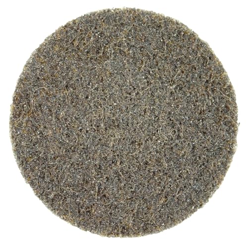 Weiler 51535 Tiger 3" Diameter, Coarse Grade, General Purpose, Non-Woven Surface Conditioning, Brown Plastic Button Style Disc (Pack of 25) - size: Coarse (Brown), style: Pack of 25