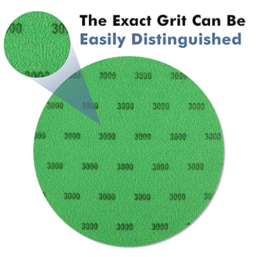 6 Inch 25 PCS 3000 Grit Sanding Disc Wet Dry Sandpaper Hook Loop Sand Paper - style: Grit 3000