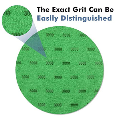 6 Inch 25 PCS 3000 Grit Sanding Disc Wet Dry Sandpaper Hook Loop Sand Paper - style: Grit 3000