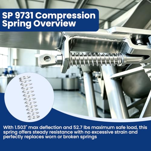 9731 Compression Spring, 0.105 GA x 7/8" OD x 3", 4-Pack