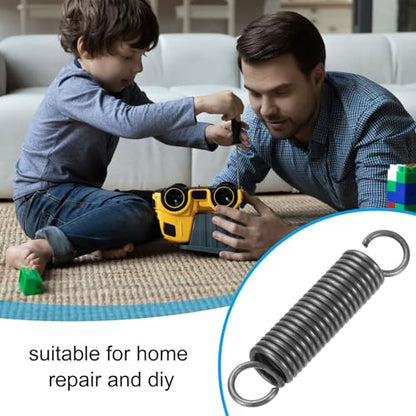 PATIKIL Extension Spring, 1pcs Wire Diameter 0.1", OD 0.7", Free Length 3.5" Spring Steel Dual Hook Tension Springs for Lawn Tractor Home Repairs DIY, Grey - size: 2.5*18*90mm