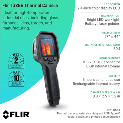 Flir TG298 Thermal Imaging Camera, 320x240 High-Temp Spot IR, Laser - style: TG298