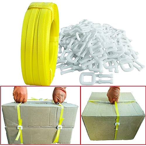 Banding Strapping Kit, Packaging Strapping Tool, Yellow - color: Yellow