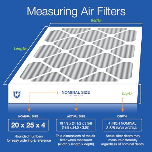 Nordic Pure 20x25x4 Pleated MERV 8 Plus Carbon Air Filters 2 Pack - style: MERV 8 + Carbon