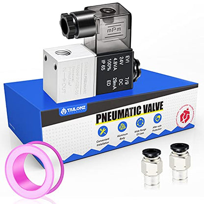 TAILONZ 1/8"NPT 24V 2V025-08 Solenoid Valve Junction Box - size: 1/8" NPT