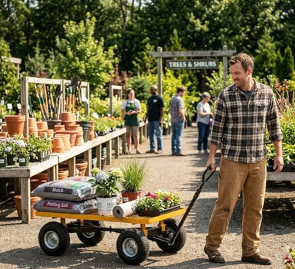 FarmTek Monster Cart Heavy-Duty Utility Flatbed – 1500 lb Capacity