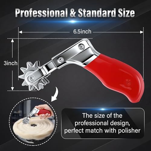 Dreyoo Buffing Pad Cleaning Tool, Metal Spur for Wool Polishing Pads