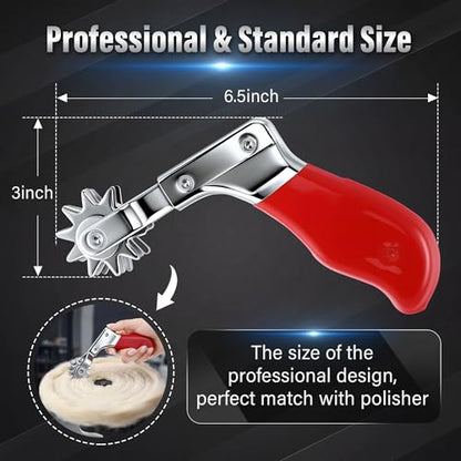 Dreyoo Buffing Pad Cleaning Tool, Metal Spur for Wool Polishing Pads